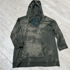 Free People Size Large Tie-Dye Hooded Sweatshirt